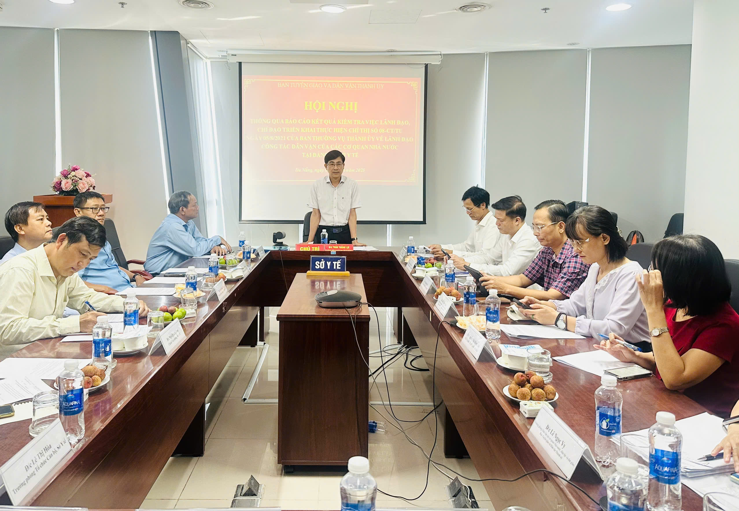 Thông qua kết quả kiểm tra thực hiện Chỉ thị số 08 đối với Đảng uỷ Sở Y tế