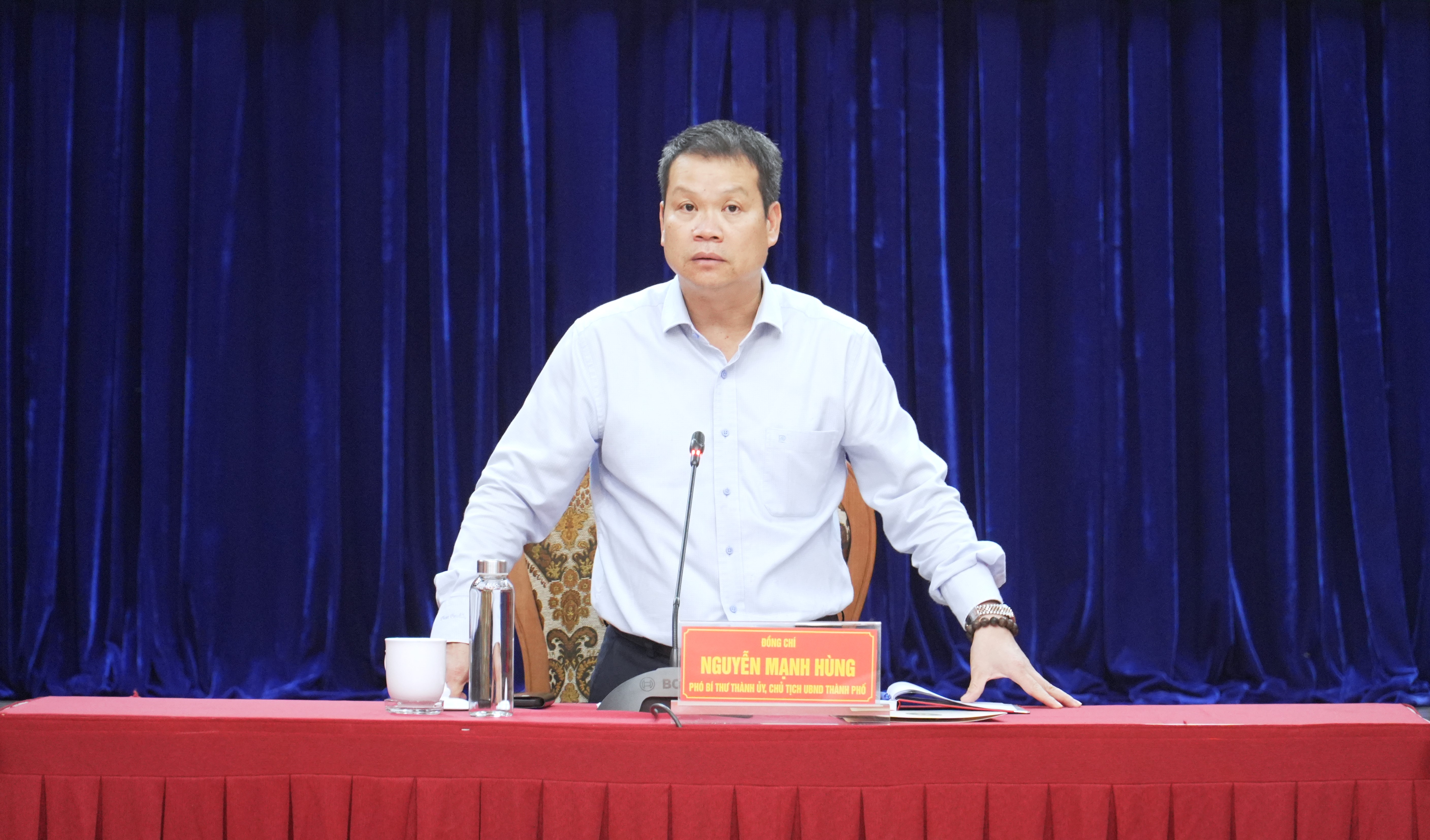 Chủ tịch UBND thành phố Nguyễn Mạnh Hùng làm việc với các phường khu vực Tam Kỳ